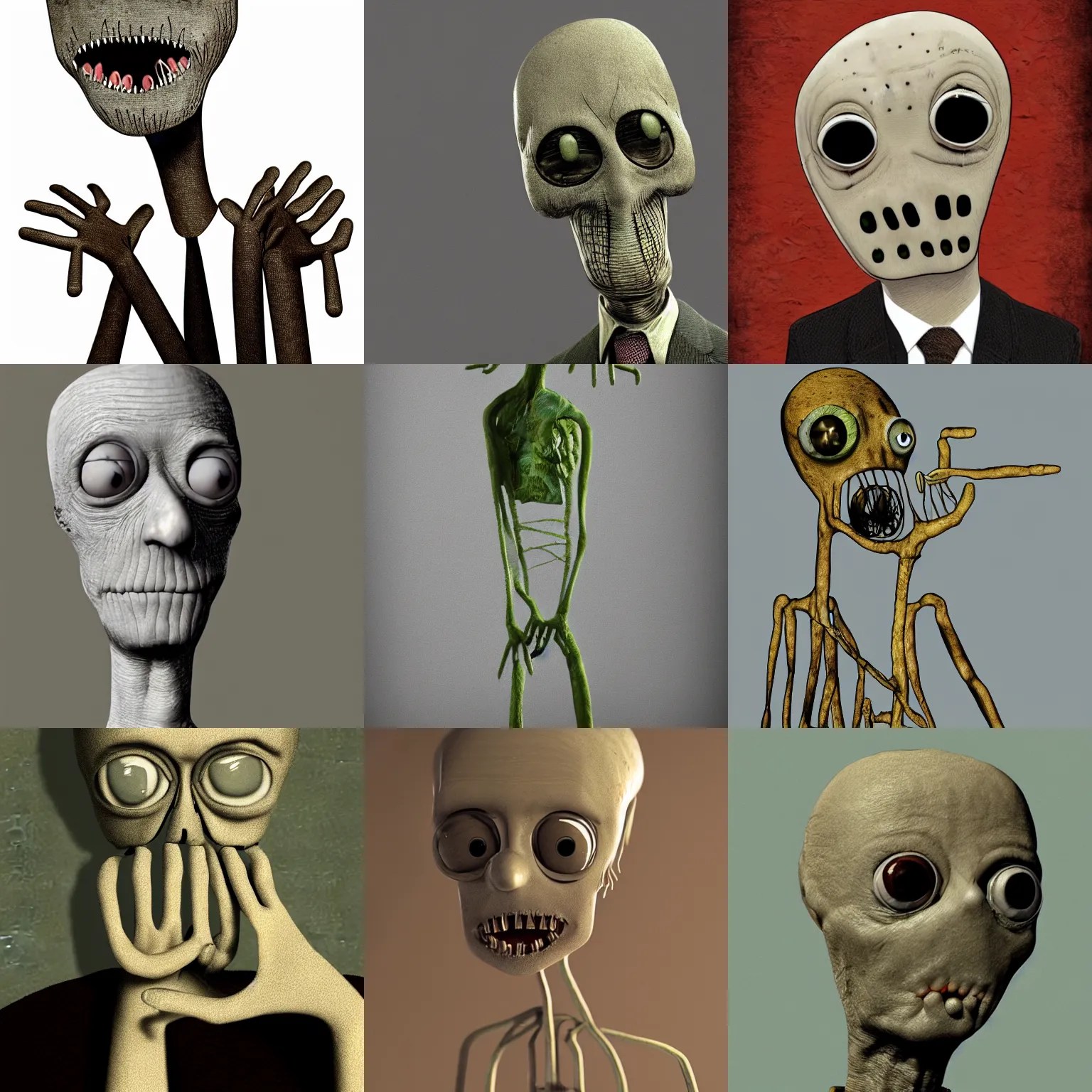 Salad Fingers by David Firth, ultra realistic render Stable Diffusion