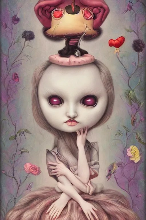 pop surrealism, lowbrow art, realistic cute girl Stable Diffusion