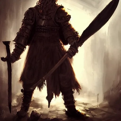 concept art of a dnd executioner holiding a big axe, Stable Diffusion