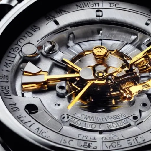 close up image of a nuclear powered wrist watch Stable Diffusion