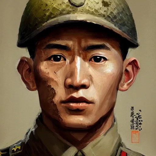 Intricate five star Japanese ww2 soldier facial Stable Diffusion