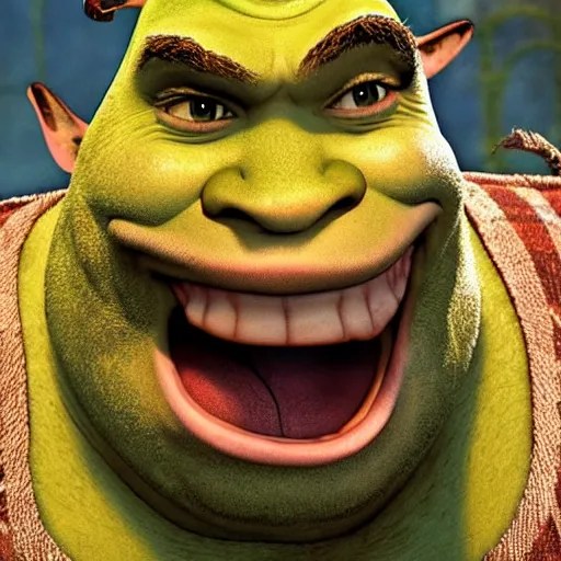 Shrek, big fat Shrek, strong and ugly, is loudly Stable Diffusion