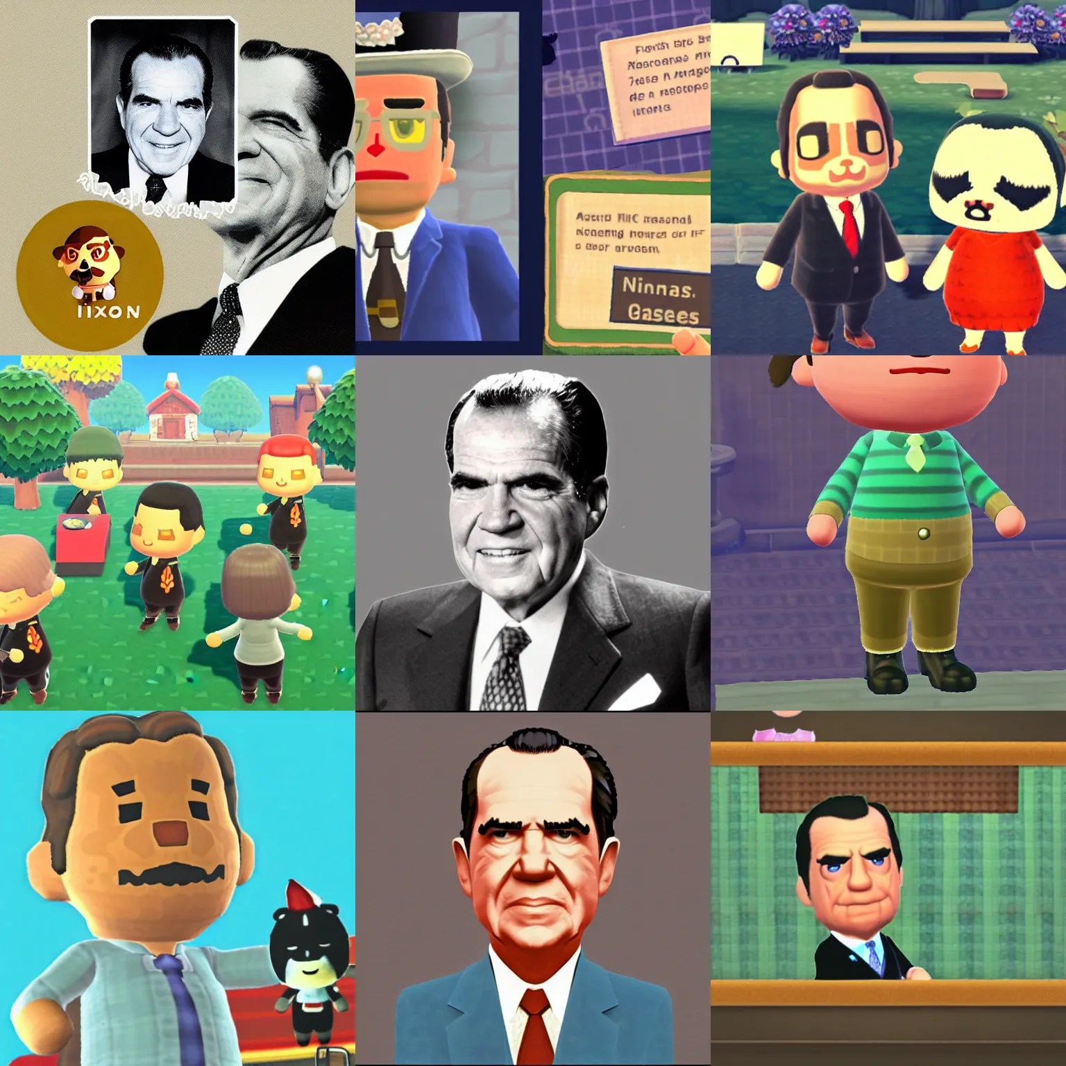 Richard Nixon in Animal Crossing Stable Diffusion OpenArt