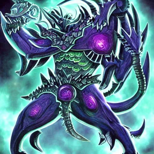 nihilanth as a yu gi oh boss monster, card art Stable Diffusion