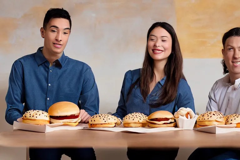 mcdonalds human between two sesame seed buns, Stable Diffusion OpenArt