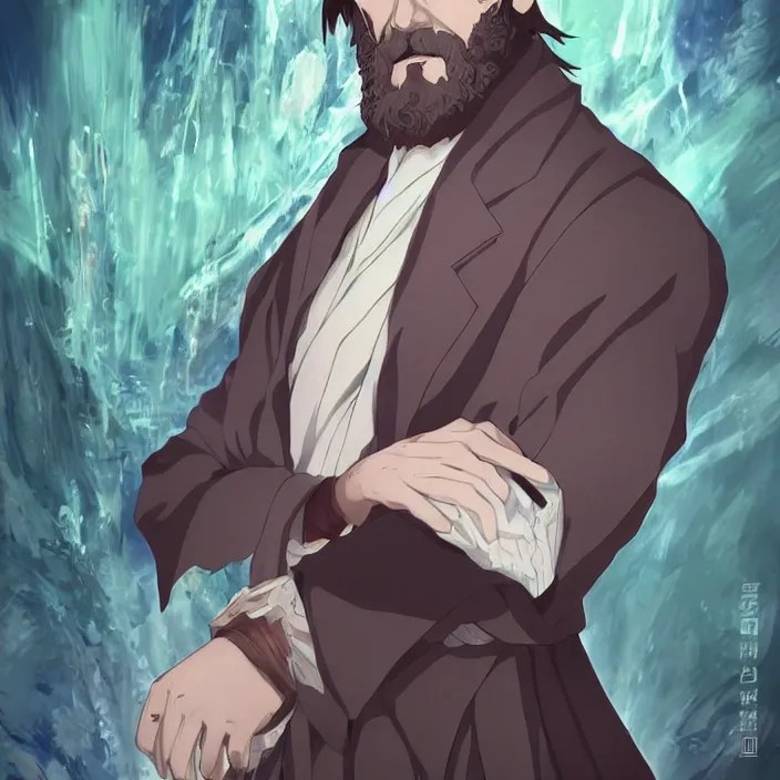 portrait of grigori rasputin, anime fantasy Stable Diffusion