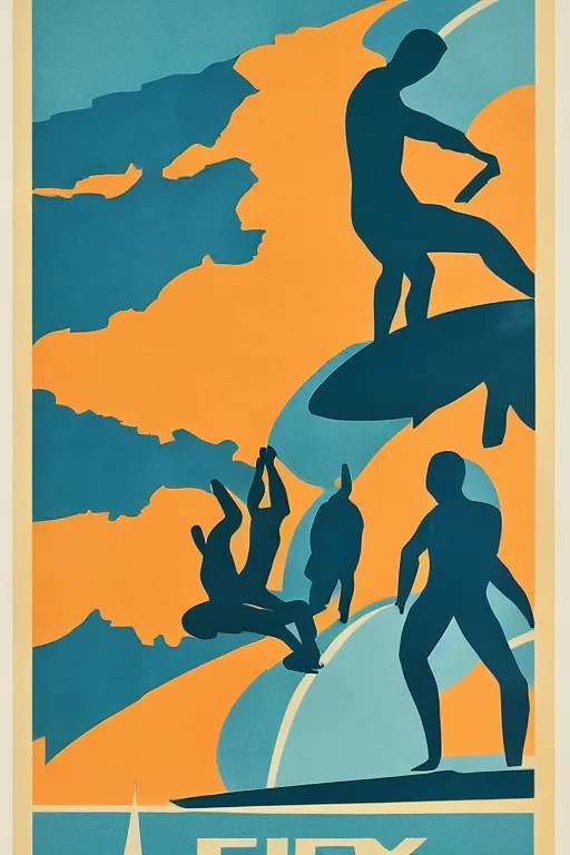 a mid century modern film poster of point break Stable Diffusion