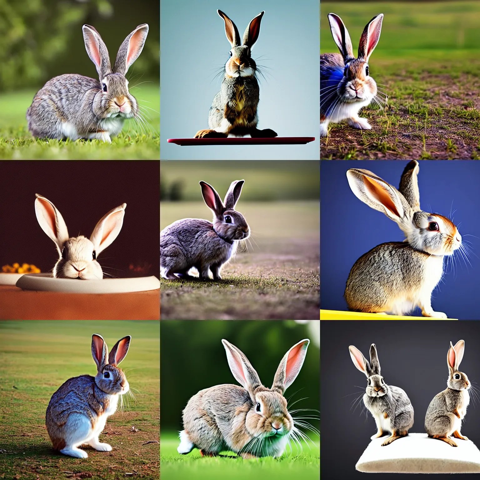 rabbit standing on ears upside down, real photo Stable Diffusion