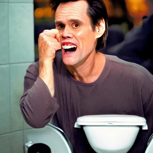 Jim Carrey inside a toilet bowl Stable Diffusion OpenArt
