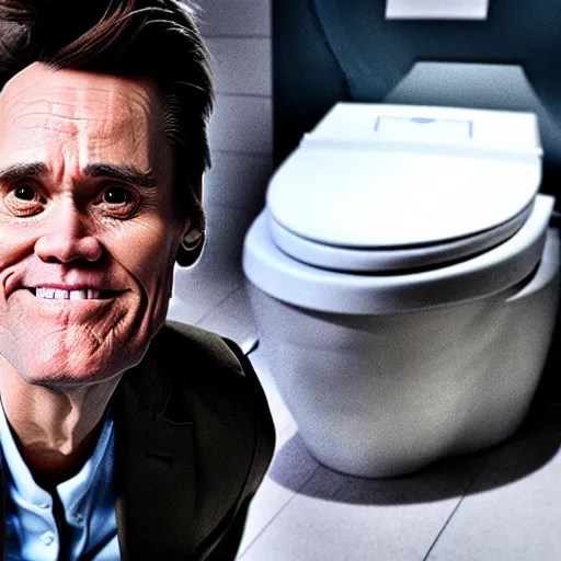 Jim Carrey inside a toilet bowl Stable Diffusion OpenArt