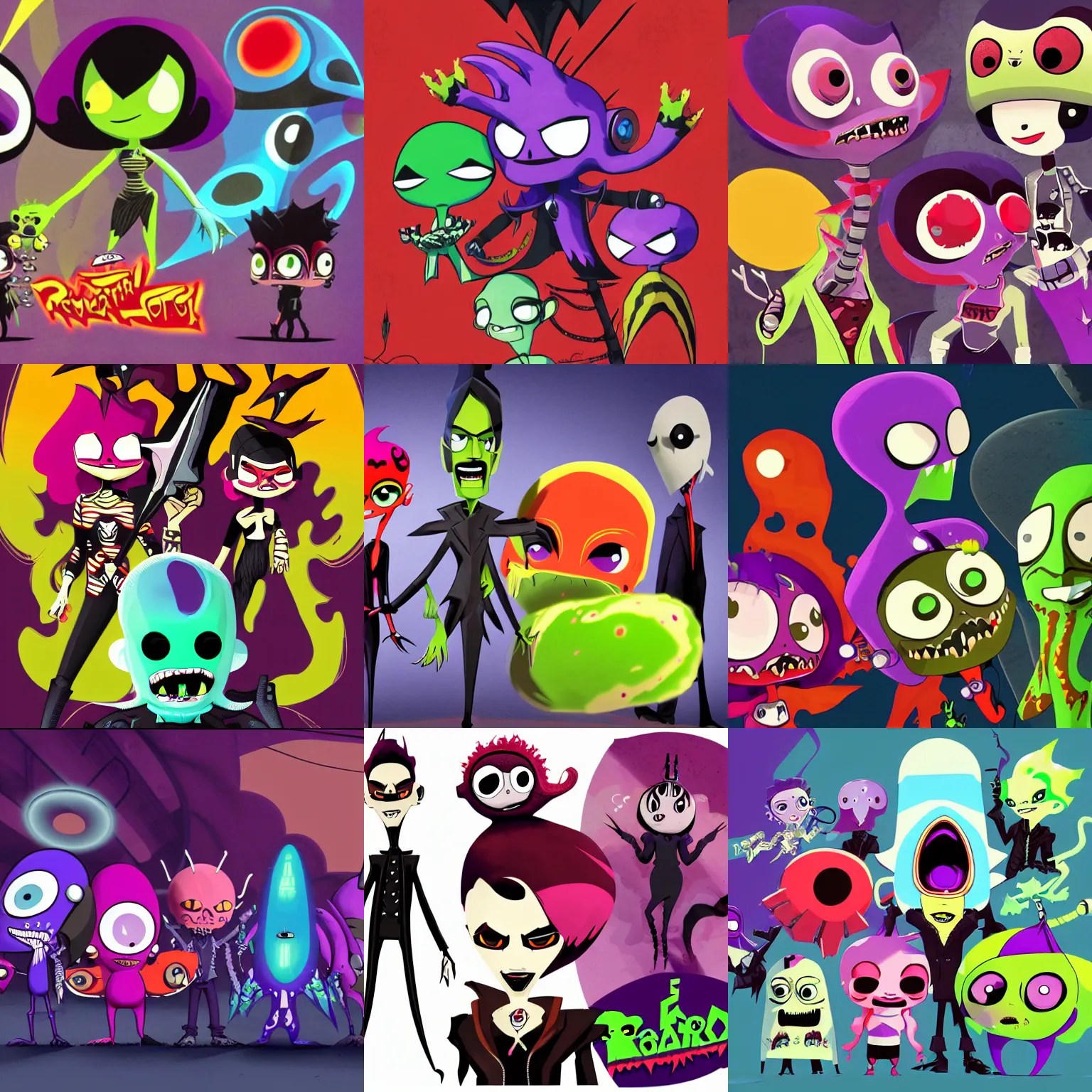 psychic punk rocker vampiric electrifying rockstar Stable Diffusion