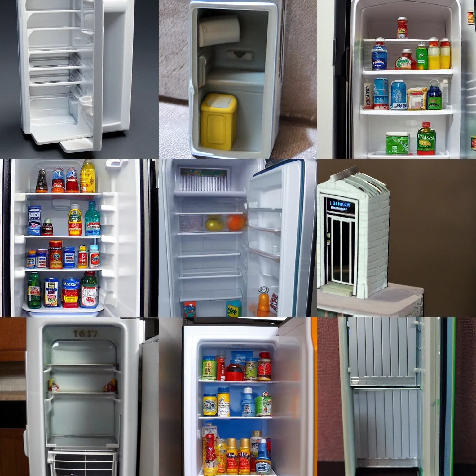 a miniature building inside a refrigerator Stable Diffusion OpenArt