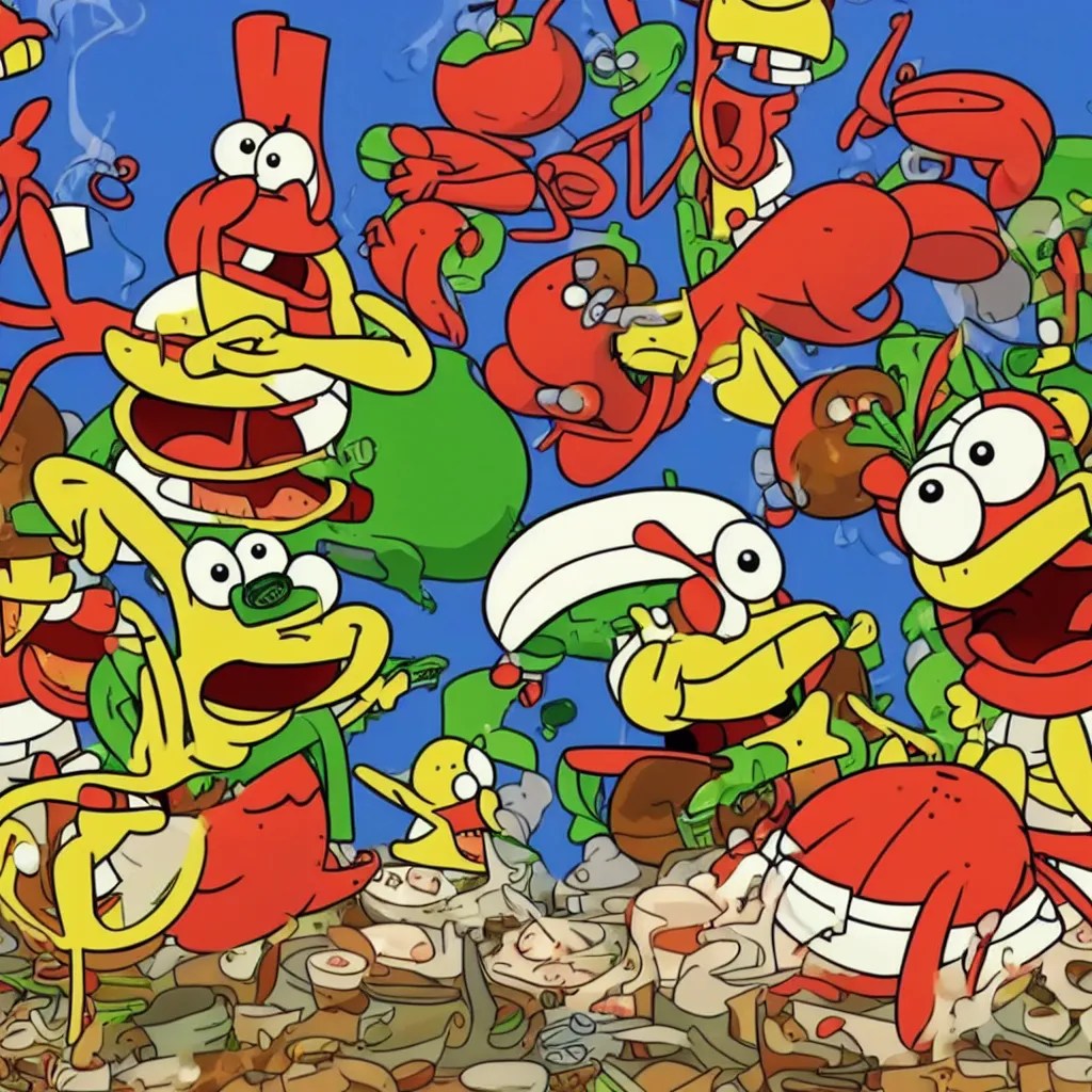 the secret ingredient of the Krabby Patty, from Stable Diffusion