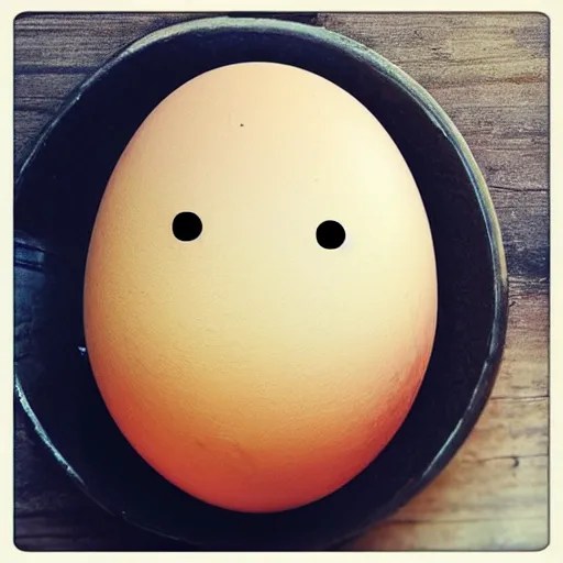 a giant egg with the face of ewan mcgregor, food Stable Diffusion