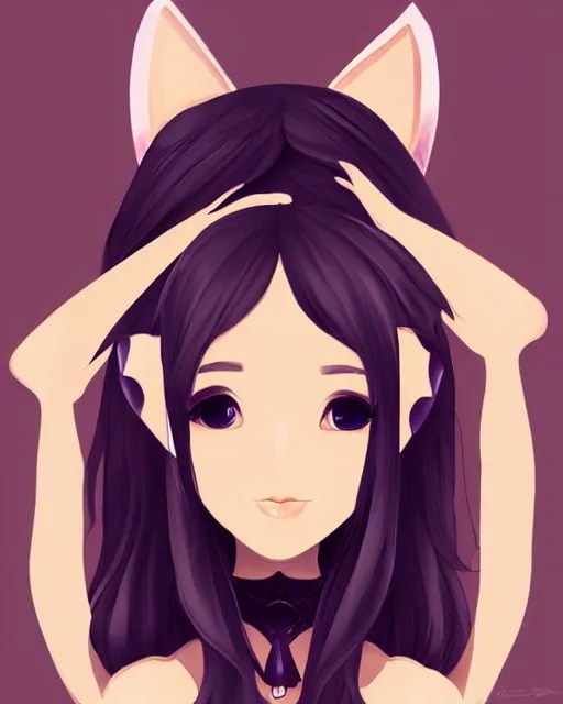 catgirl goddess girl with cat ears. Full body Stable Diffusion