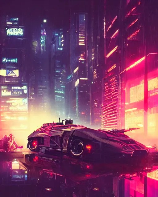 cyberpunk vehicle above a city, scifi, futuristic, Stable Diffusion OpenArt