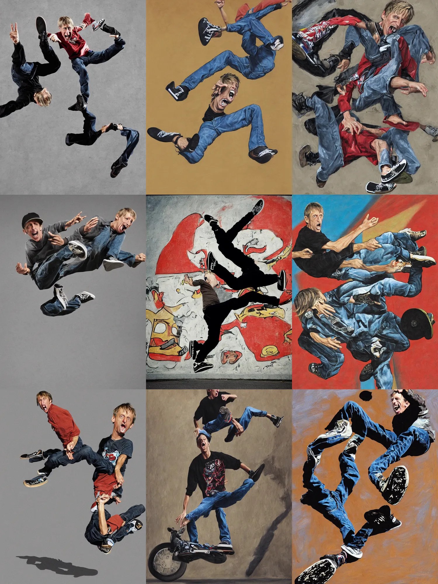 Portrait of Tony Hawk Shouting, Do a kick flip! Stable Diffusion OpenArt