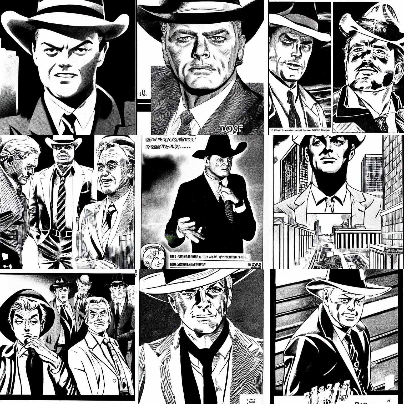 who shot jr ewing from dallas, as a manga panel, black Stable