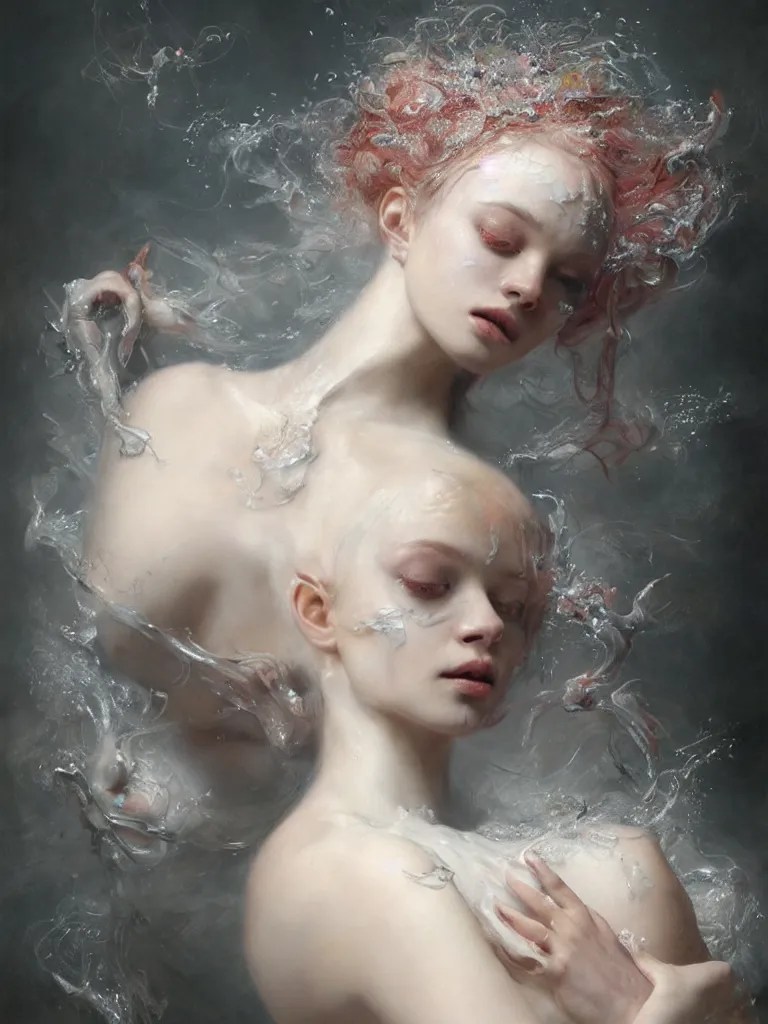 breathtaking detailed soft painting of a nymphette Stable Diffusion