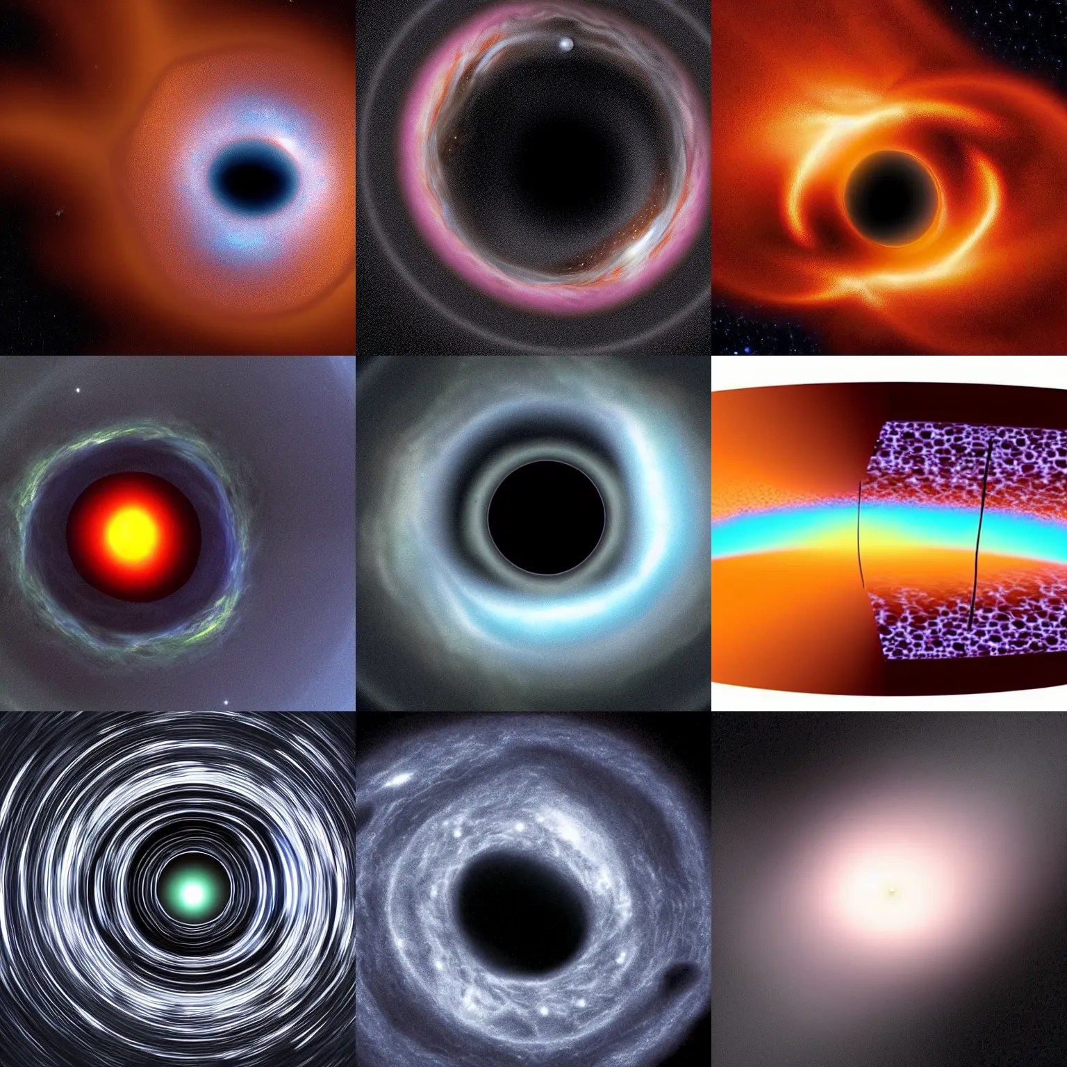 what does the inside of a black hole look like? Stable Diffusion
