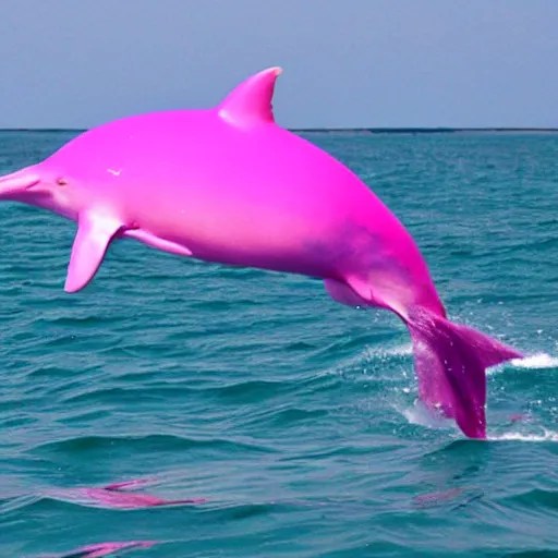 a pink dolphin in the sea Stable Diffusion