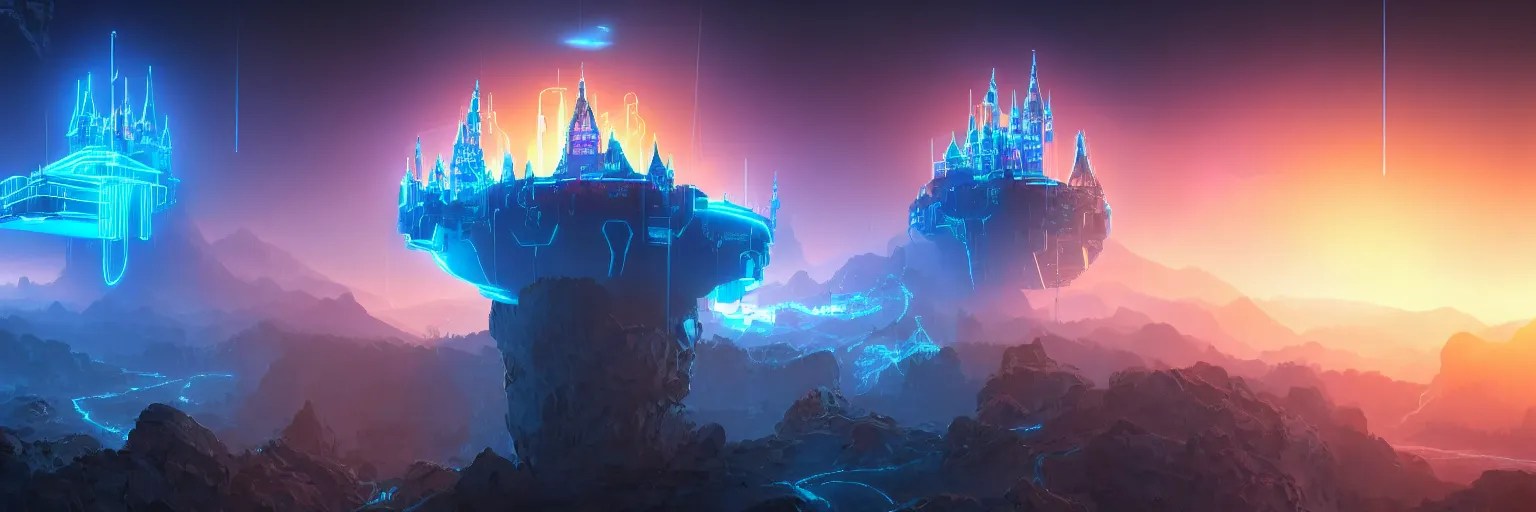 space castle by peter mohrbacher, vivid colors, matte Stable