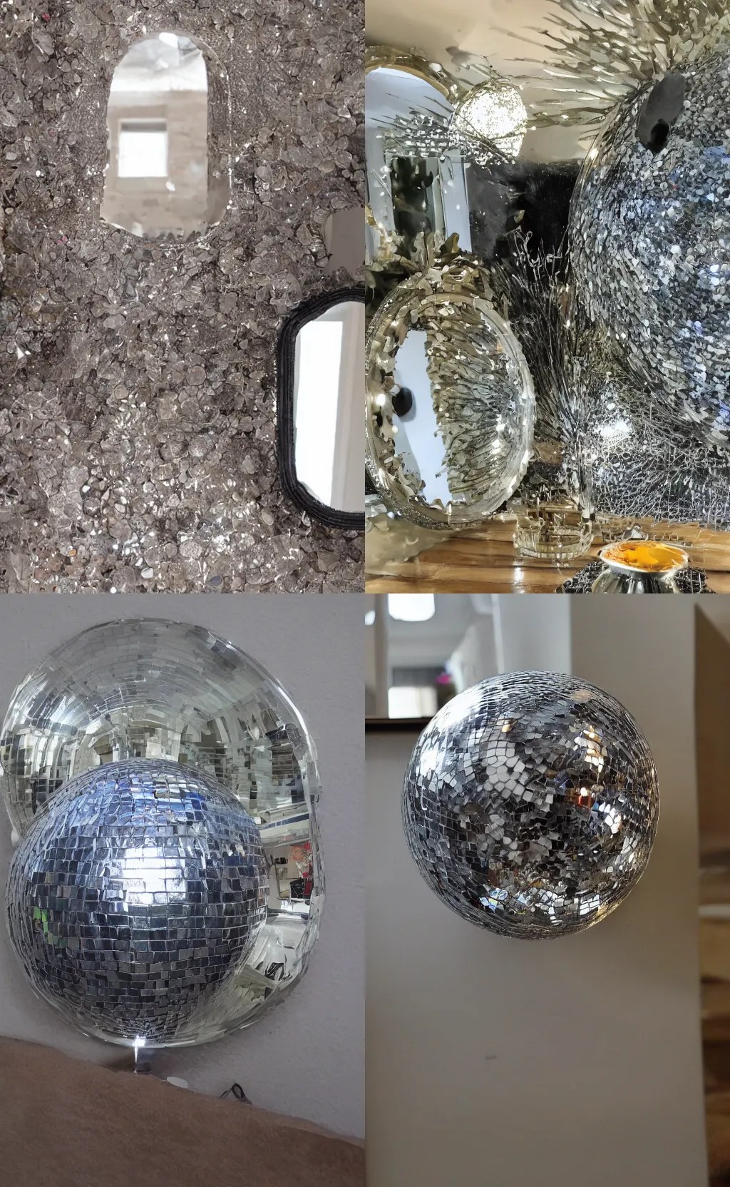 Disco ball in front of a mirror, real estate Stable Diffusion OpenArt