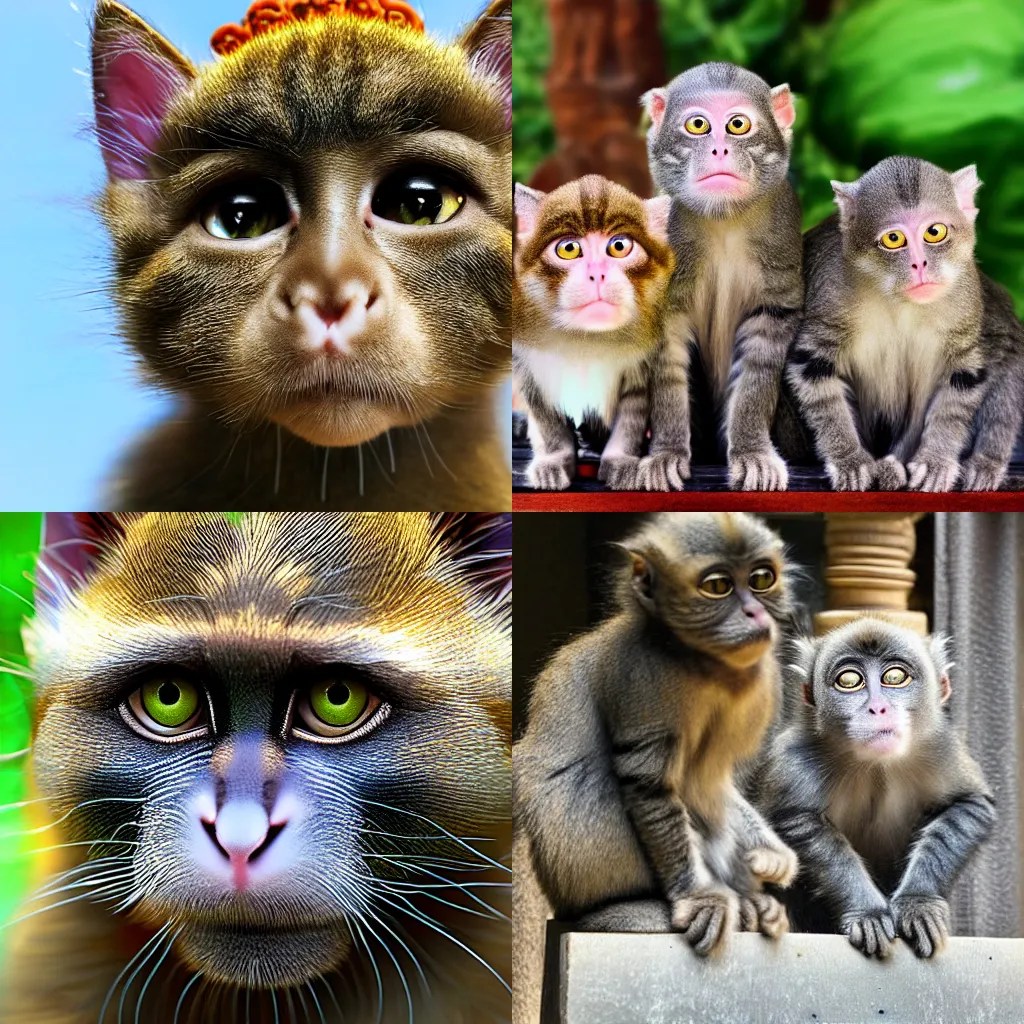 cat monkey, deity, hinduism, ancient gods, Stable Diffusion