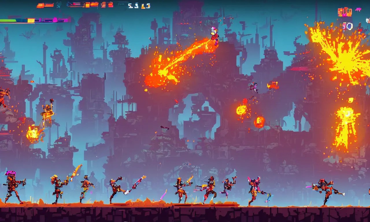 dead cells, the computer games Stable Diffusion OpenArt