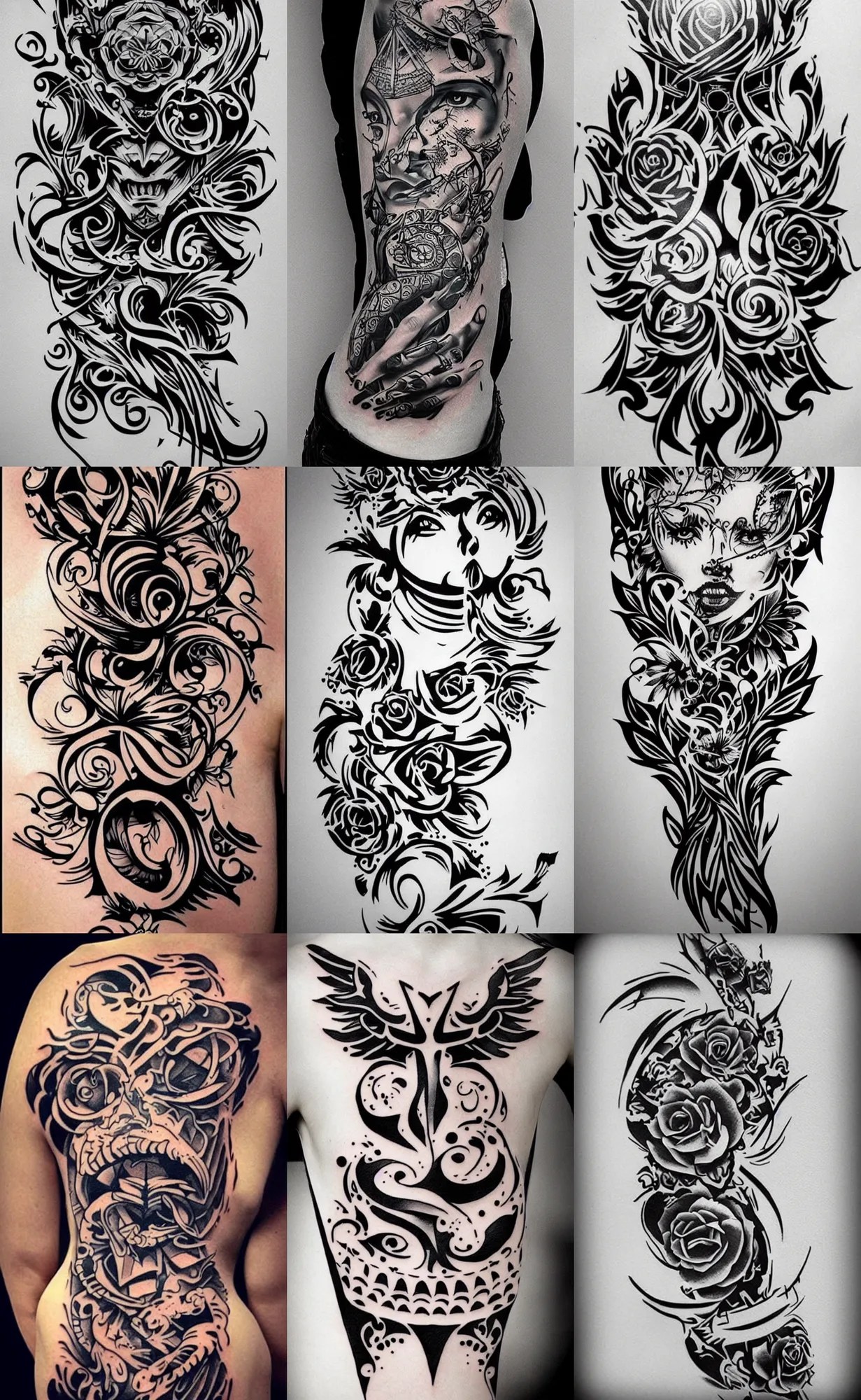 Tattoo Concept mad amazing Design Stencil Stable Diffusion OpenArt