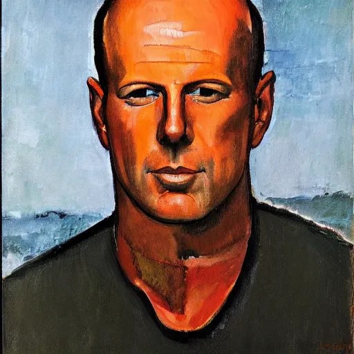 Portrait of Bruce Willis, painting by Amedeo Stable Diffusion OpenArt