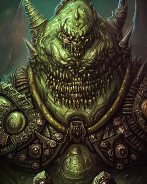 dark fantasy, warhammer 40k chaos god nurgle with the Stable Diffusion