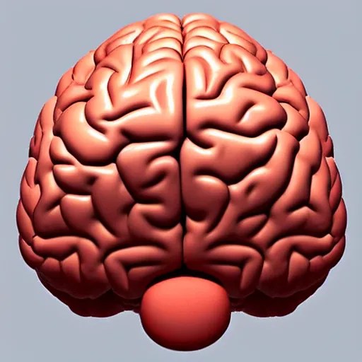 anatomically correct model of a human brain made from Stable