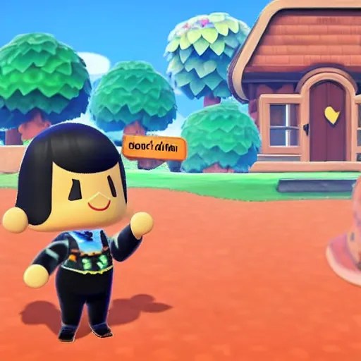 jack black on animal crossing new horizons, adorable, Stable