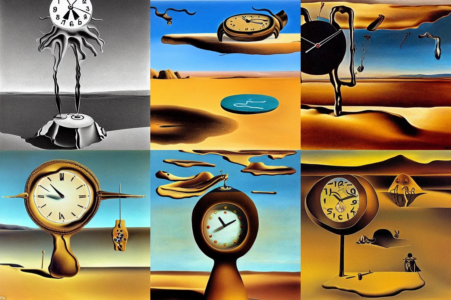 melting clocks in a desert, by Salvador Dali Stable Diffusion OpenArt