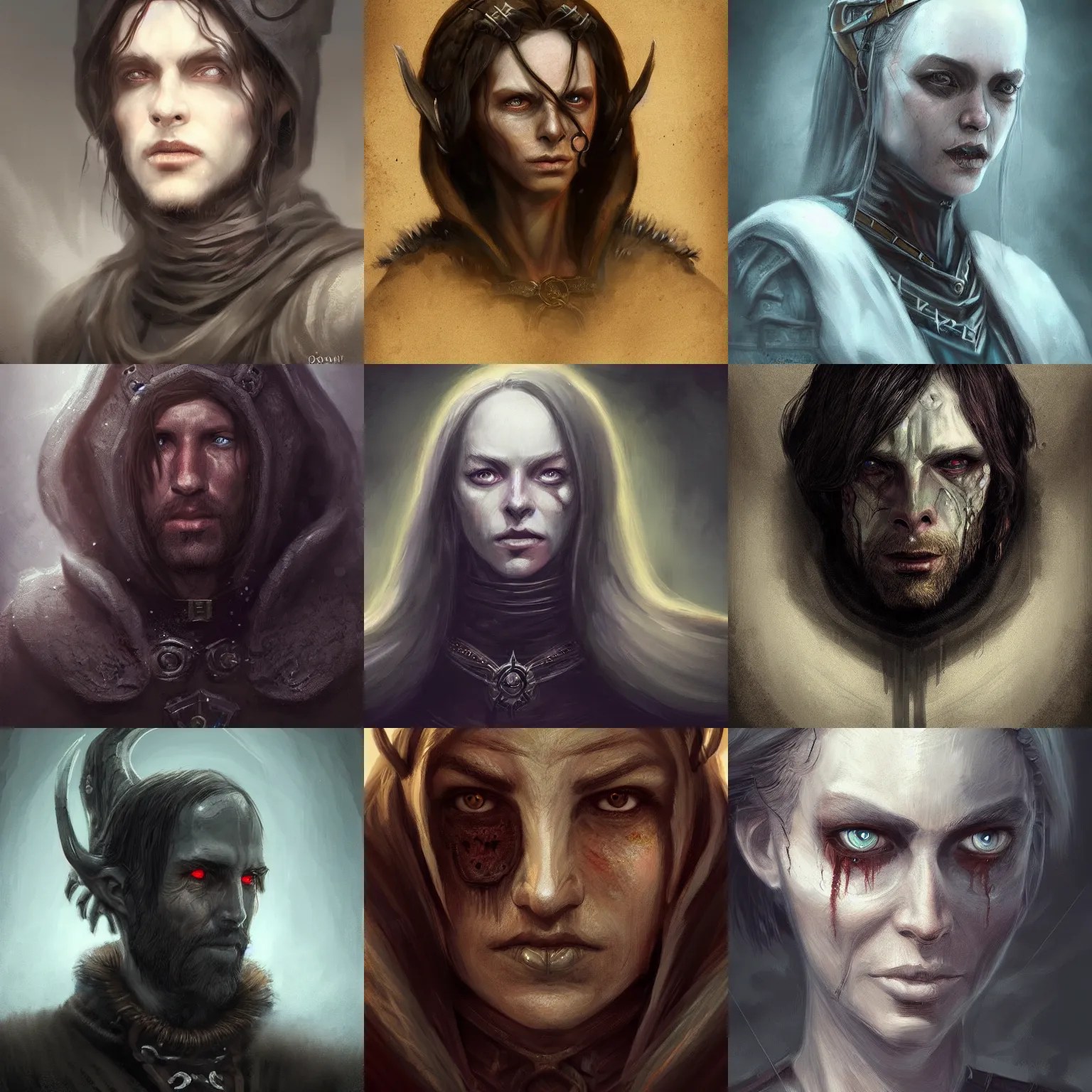 digital portrait painting of a good d & d character by Stable