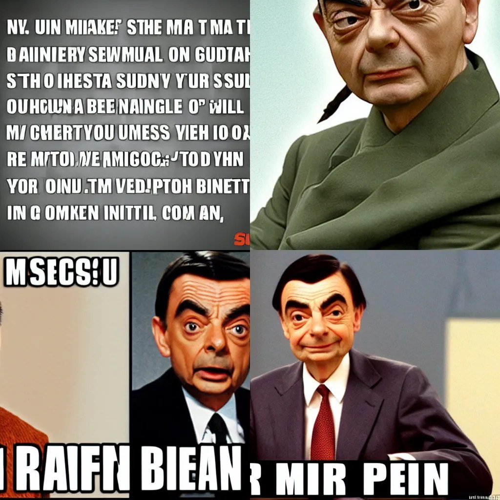 sun tzu meme but it is mr bean Stable Diffusion OpenArt