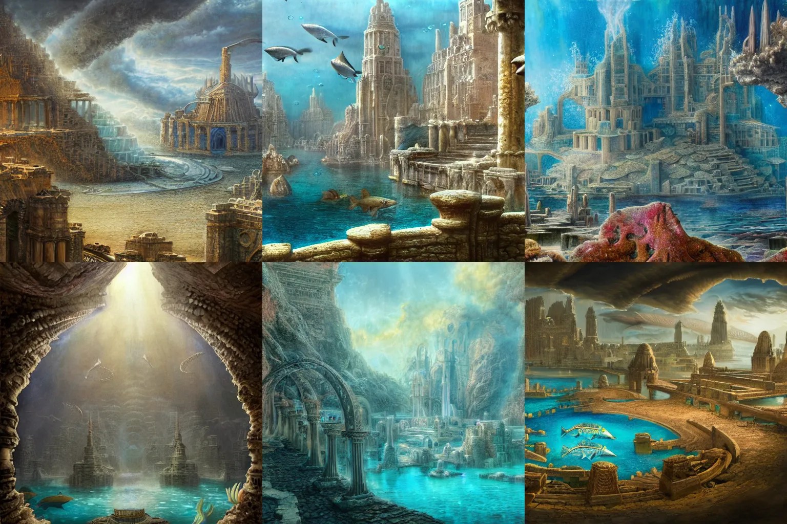 a beautiful hyperdetailed matte painting of underwater Stable