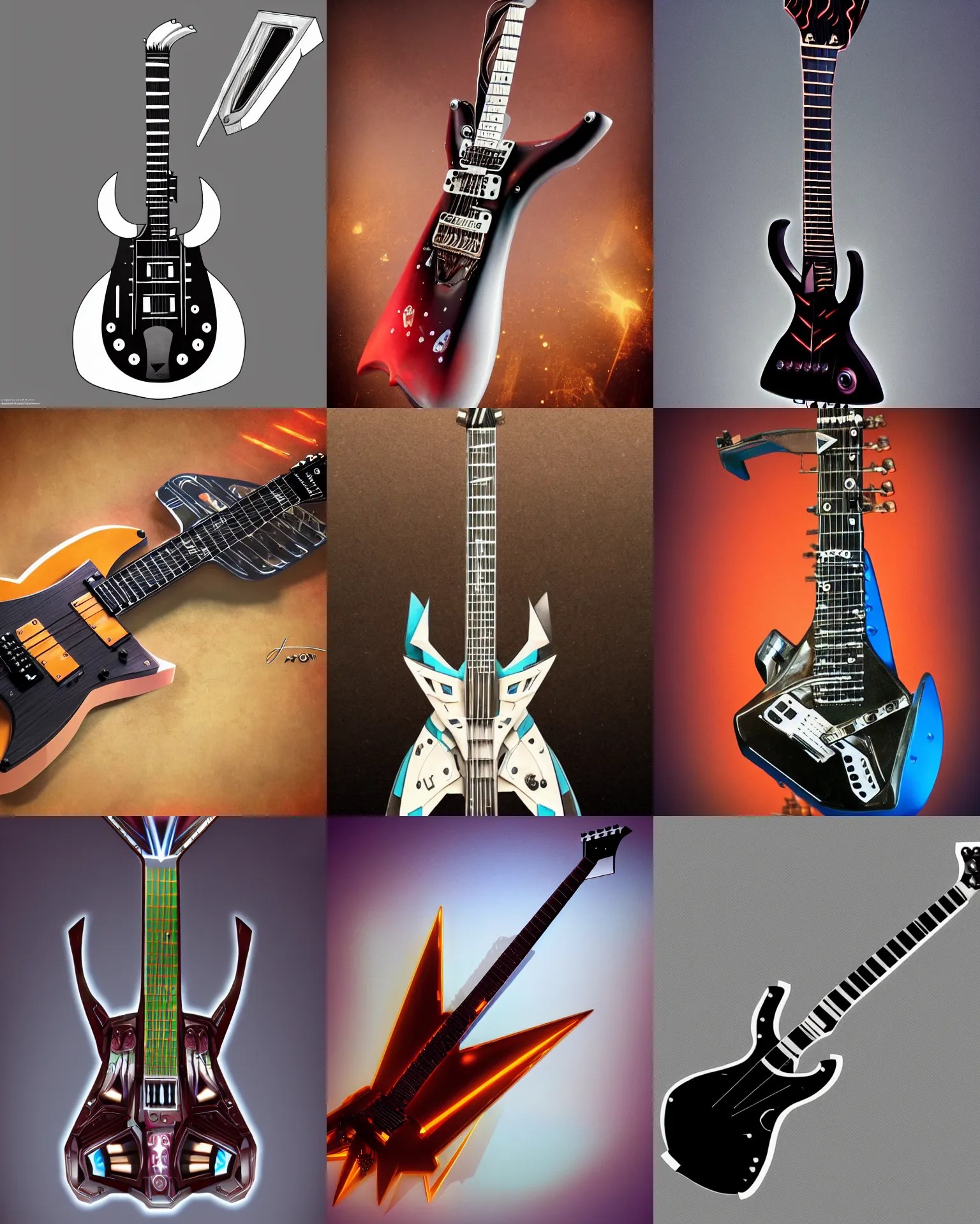 synthaxe guitar for a pop diva from the Stable Diffusion