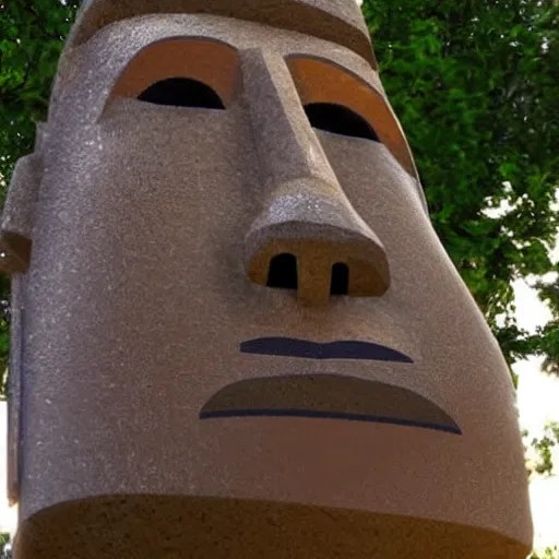 Easter Island emoji skin colored Stable Diffusion