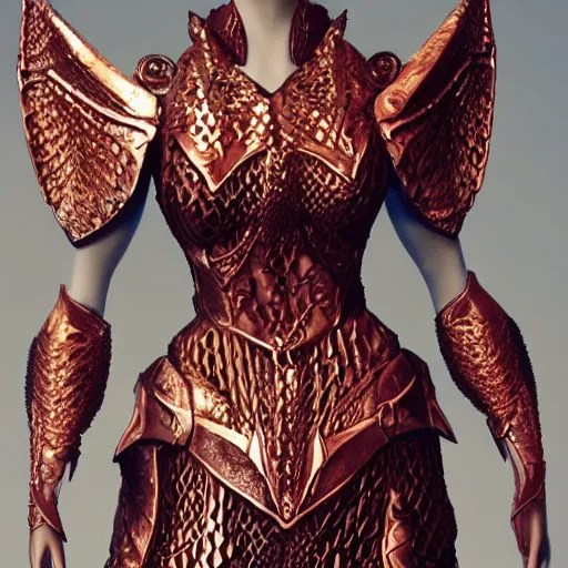 concept art of a dragon scale armor dress. bright Stable Diffusion