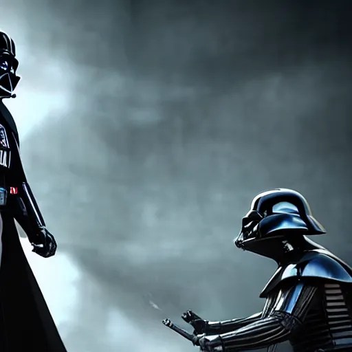 darth vader vs alien queen zack snyder style Stable Diffusion