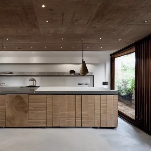 luxury bespoke kitchen design, modern rustic, Japanese Stable