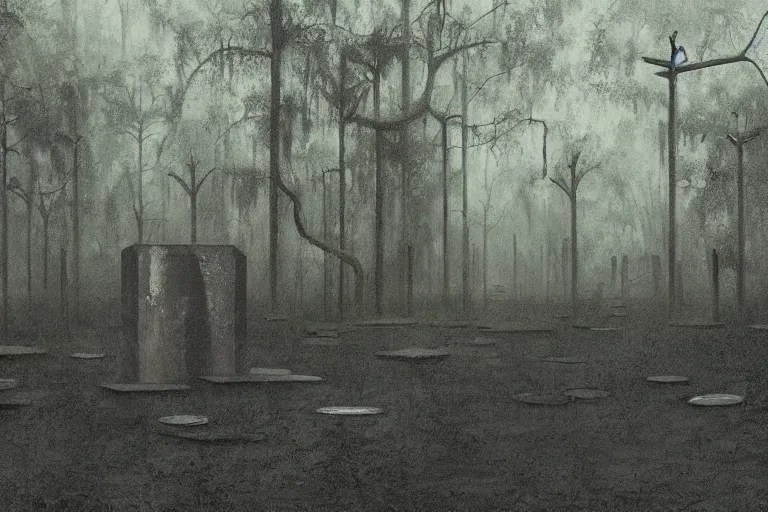 scene from louisiana swamps, graveyard, voodoo, Stable Diffusion OpenArt