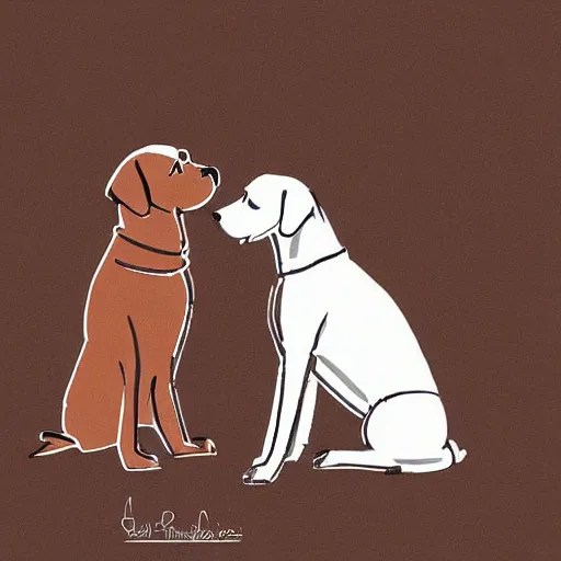 dogs barking at each other, digital art Stable Diffusion OpenArt