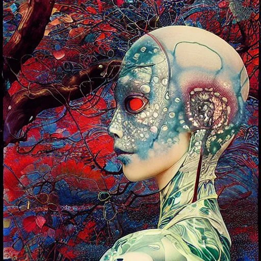 a centered portrait of a non human predatory alien. Stable