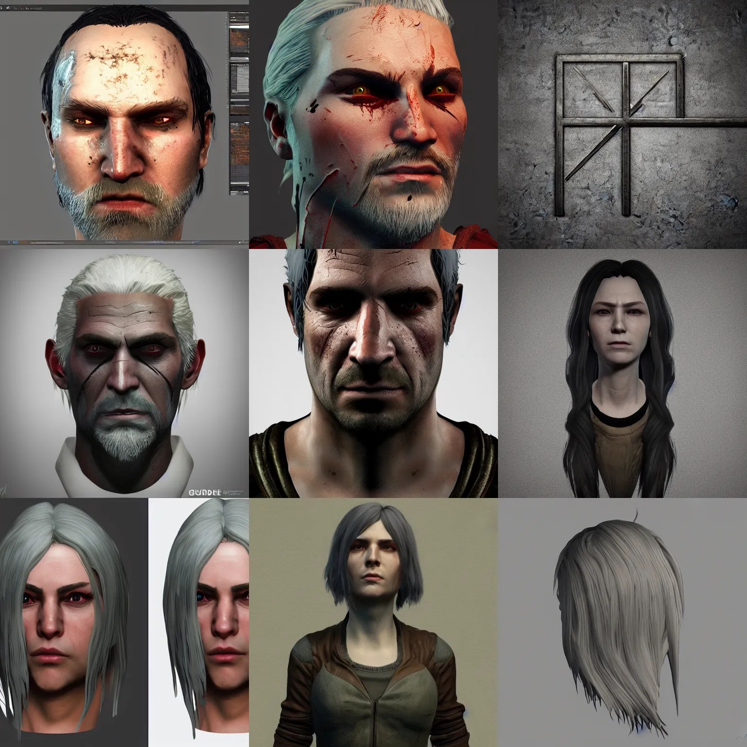 grudge texture, unreal engine, Witcher 3, 1024x1024, Stable Diffusion