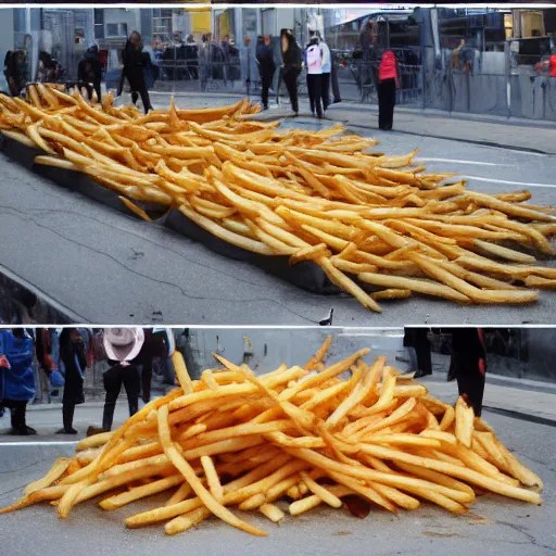 world largest french fries Stable Diffusion