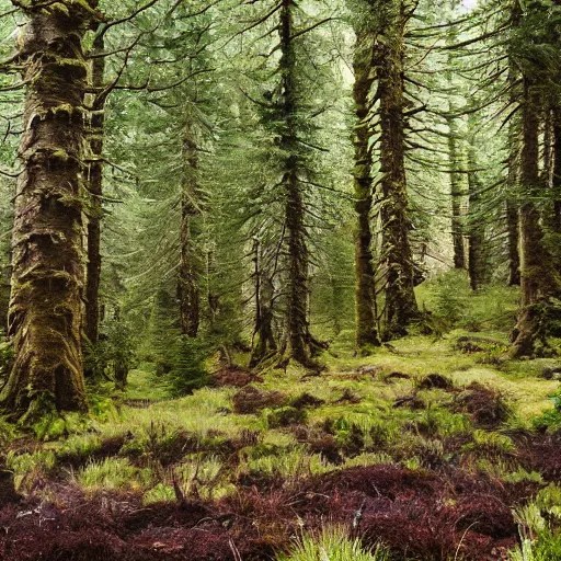 The scottish caledonian forest has been restored, Stable Diffusion