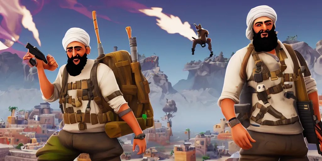 osama bin laden as a Fortnite skin. 8k Resolution high Stable Diffusion